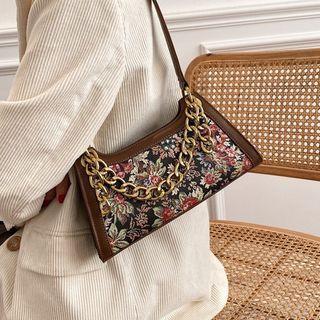 Floral Print Chain Shoulder Bag