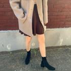 Pleated Knitted Miniskirt