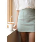 Dual-pocket H-line Miniskirt
