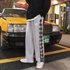 Plaid Drawstring Sports Pants