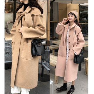 Single-breasted Coat With Hood