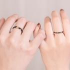 Couple Matching Two-tone Open Ring