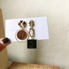 Asymmetric Embossed Earring / Clip-on Earring