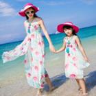 Family Matching Sleeveless A-line Maxi Dress