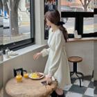 Tie-back Dotted Flared Dress
