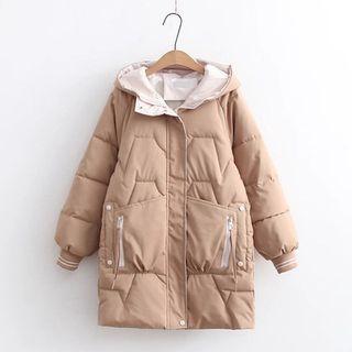 Hooded Padding Long Jacket