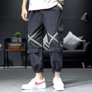 Drawstring Double-pocketed Cargo Pants