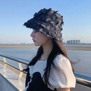 Butterfly Applique Mesh Bucket Hat