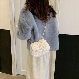 Quilted Fluffy Crossbody Bag