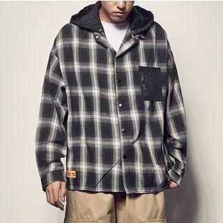 Couple Matching Hooded Plaid Jacket