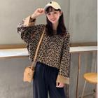 Leopard Pullover / Wide-leg Pants
