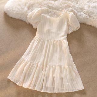 Short-sleeve A-line Smock Dress