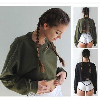 Ripped Cropped Sweatshirt