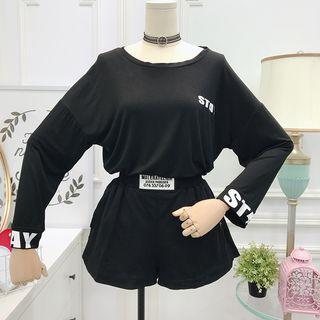 Set: Loose-fit Printed T-shirt + Shorts