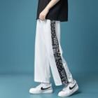 Panel Print Two-way Wide-leg Pants