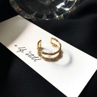 Layered Bamboo Open Ring Gold - One Size