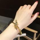 Alloy Knot Open Bangle Gold - One Size