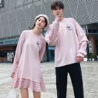 Couple Matching Bear Embroidered Pullover / Dress