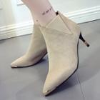 Pointy-toe High-heel Ankle Boots