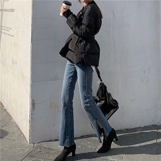 Boot Cut Jeans/ Snap Button Padded Jacket