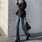 Boot Cut Jeans/ Snap Button Padded Jacket