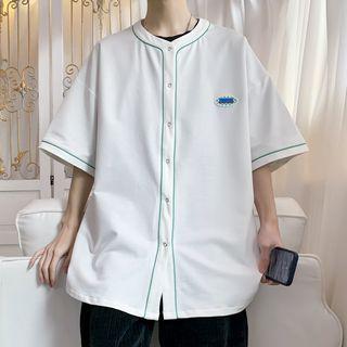 Short-sleeve Crew Neck Jacket