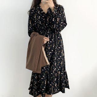 Blazer / Long-sleeve Floral Dress