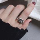 925 Sterling Silver Knot Open Ring J933 - One Size