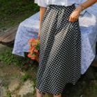 Polka-dot Maxi Flare Skirt