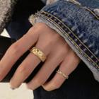 Quilted Alloy Open Ring