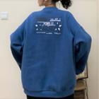 Loose Fit Long-sleeve Button-up Lettering Sweatshirt