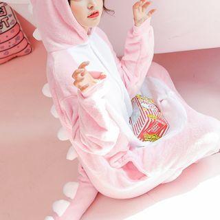 Long-sleeve Hooded Fleece Animal Onesie