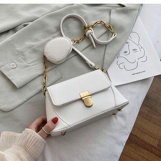 Chain Plain Flap Crossbody Bag
