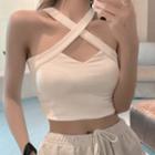 Cross Strap Cutout Cropped Camisole Top