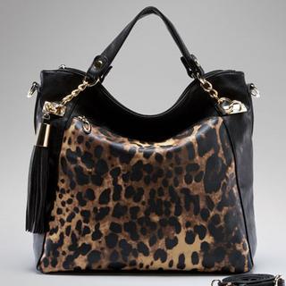Leopard-print Tasseled Tote
