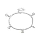 925 Sterling Silver Simple Bracelet With Cuibic Zircon And Pearl Silver - One Size