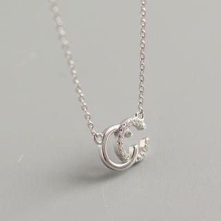 925 Sterling Silver Cc Necklace Silver - One Size