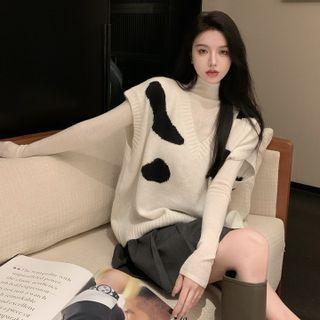 Knit Vest Sweater / Skirt / Vest Sweater + Top