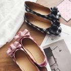 Bow Gingham Flats