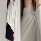Mock-neck Polar-fleece T-shirt