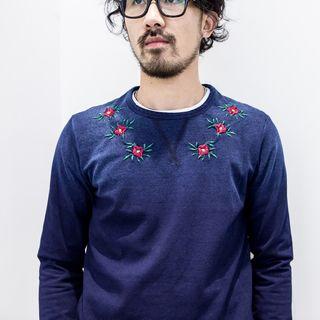 Long-sleeved Embroidered Top