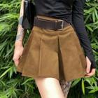 Mini Pleated A Line Skirt