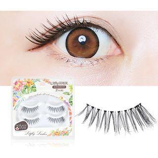 2 Pair Set : False Eyelashes Black - One Size