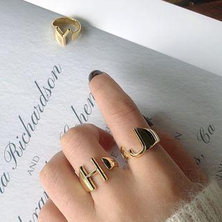 Lettering Sterling Silver Open Ring (various Designs)