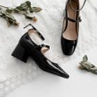 Block-heel Patent Mary Jane Pumps