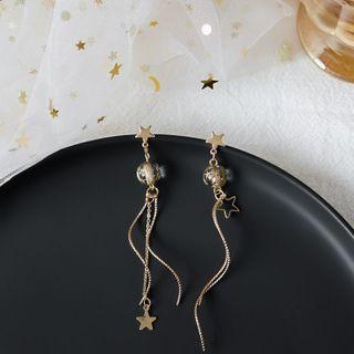 Star Asymmetrical Alloy Fringed Earring