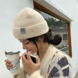 Plain Applique Knit Hat