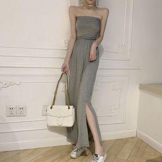 Slit Maxi Tube Dress