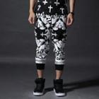 Print Cropped Sweatpants