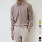 Long-sleeve Polo Shirt In 9 Colors